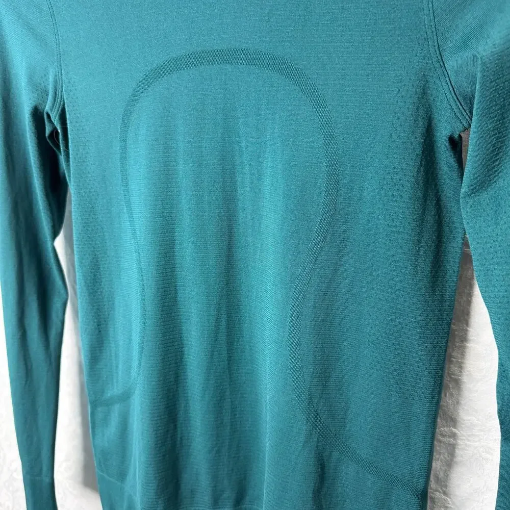 lululemon Teal Seamless Long Sleeve Athletic Top No Tag